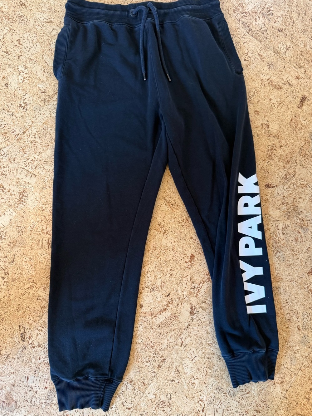 IVY PARK Black Jogger Sweatpants with White Logo